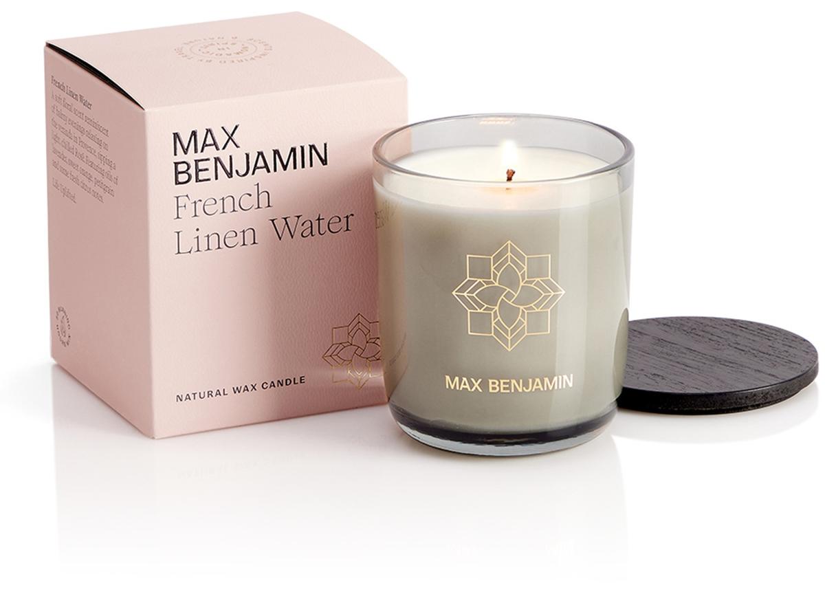 Max Benjamin Luxury Candle 210g French Linen Water