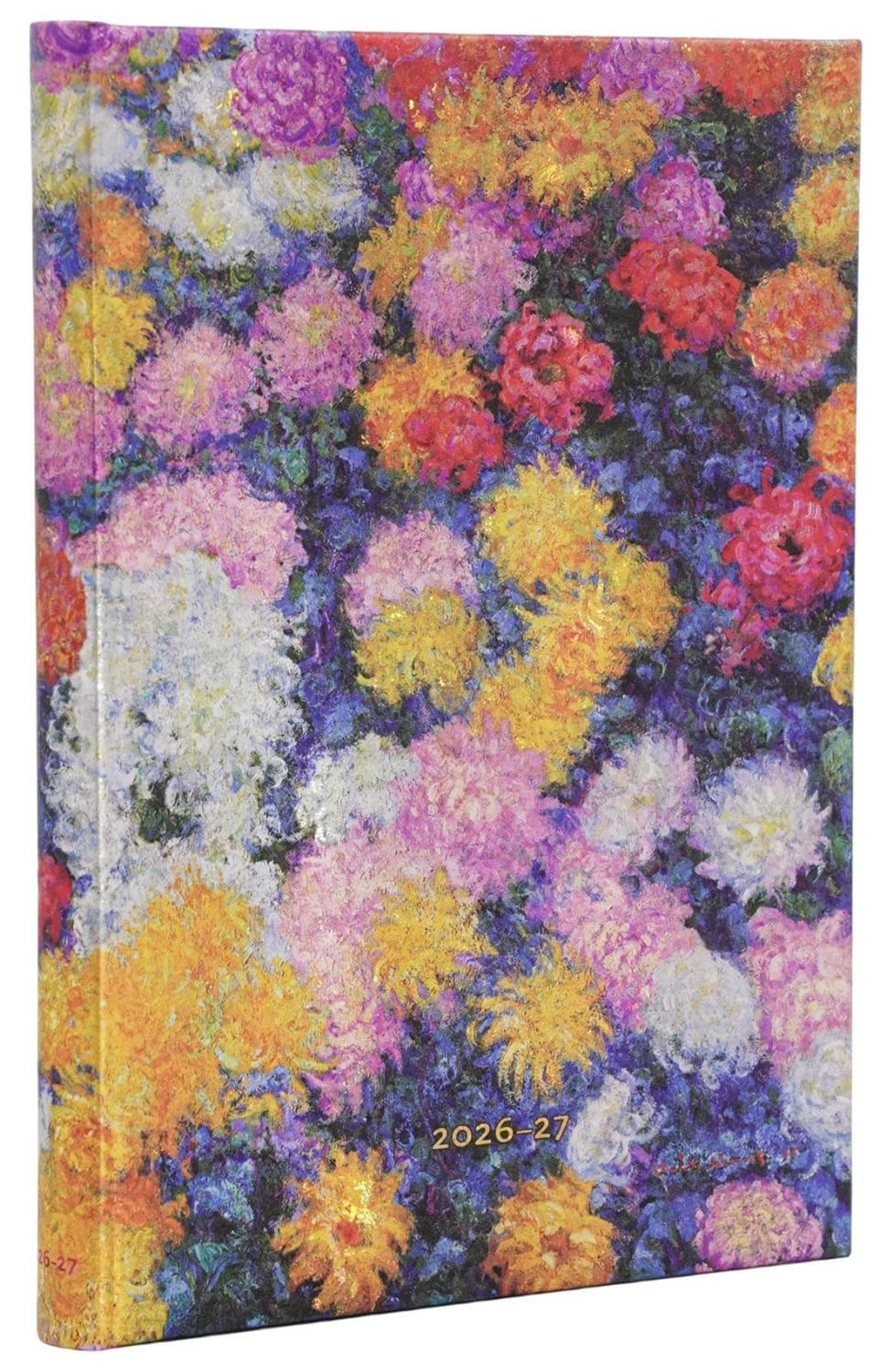 Paperblanks 26/27 Monet’s Chrysanthemums Horizontal Midi
