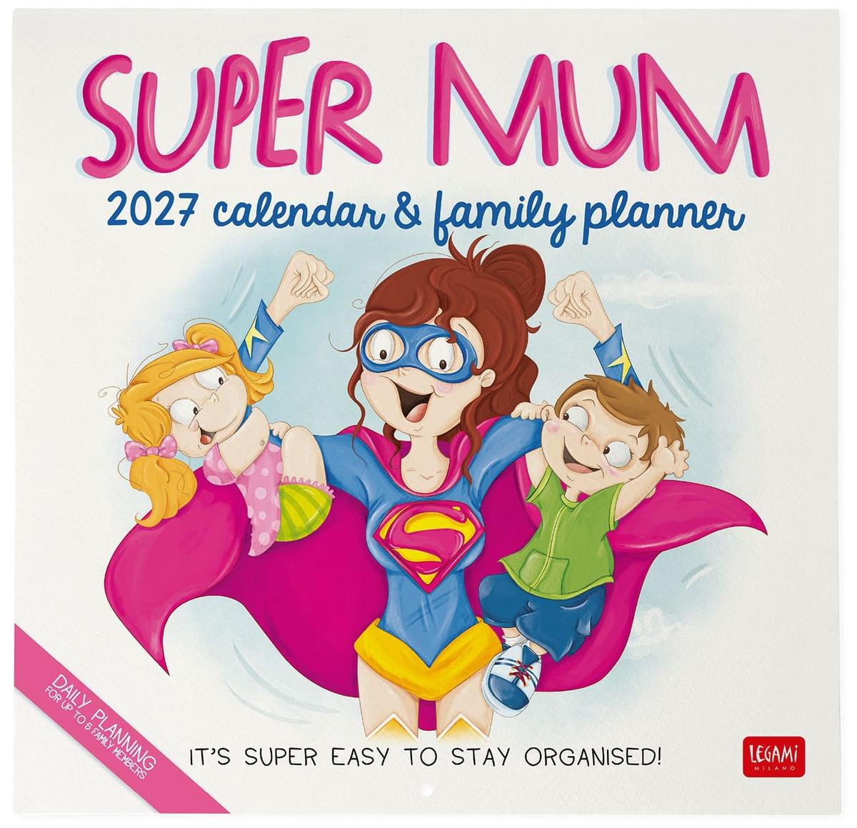 Legami Wall Calendar 2027 Super Mum