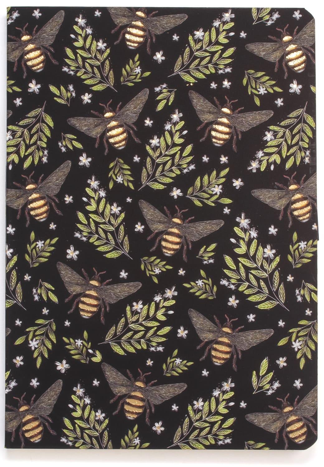 Museums & Galleries A5 Luxury Notebook: Bee Pattern