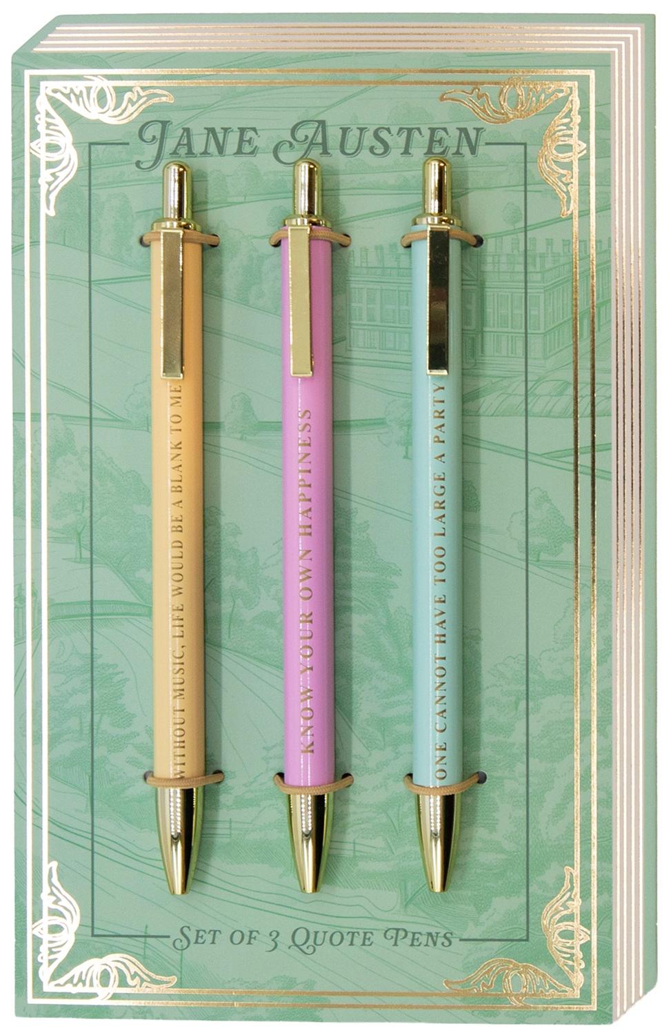 Portico Jane Austen Set of 3 Pens