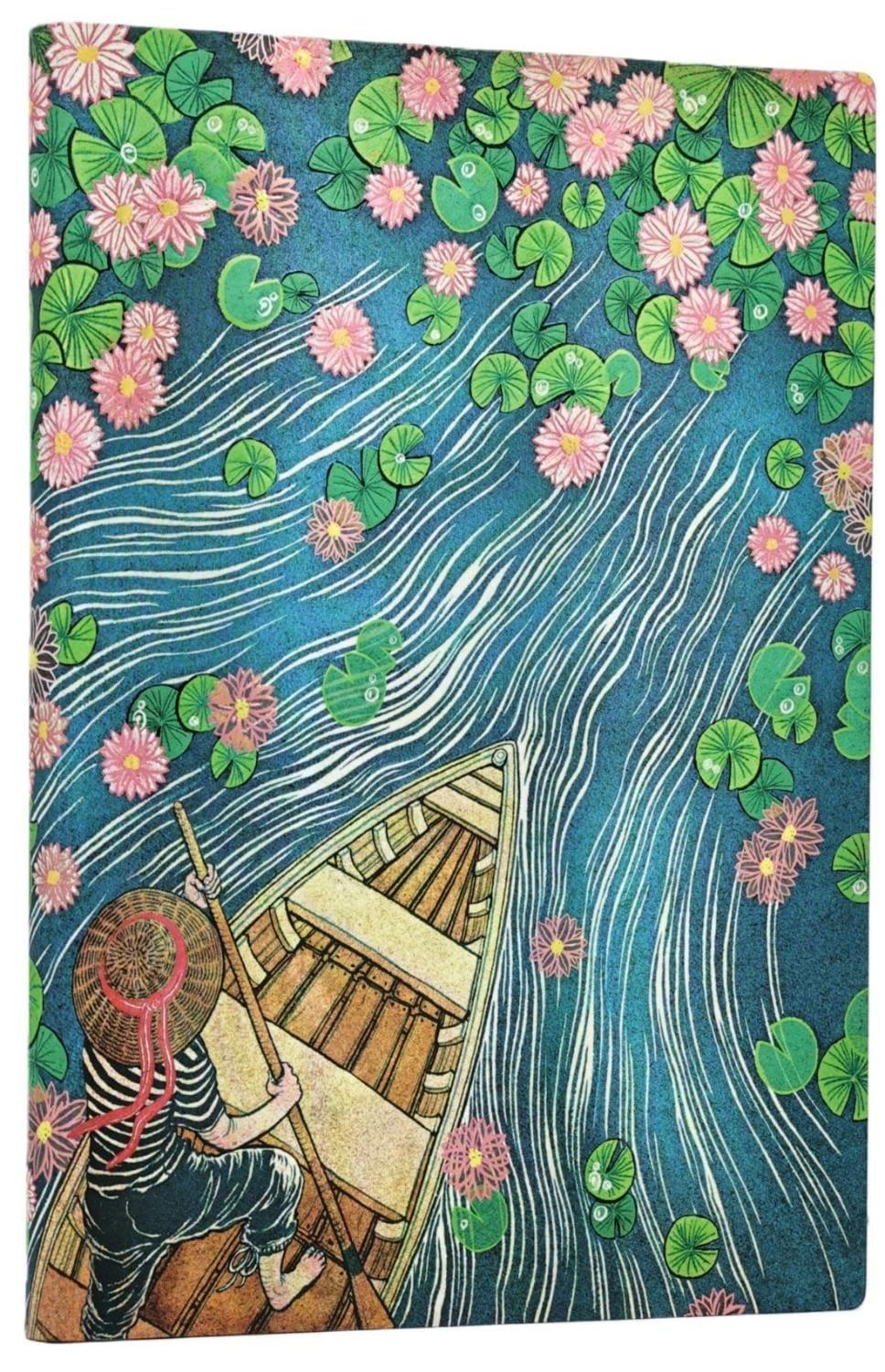 Paperblanks Yuko Lotus River Midi Lined Softcover Journal