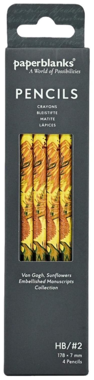 Paperblanks Van Gogh Sunflowers Pencils 4 Pack