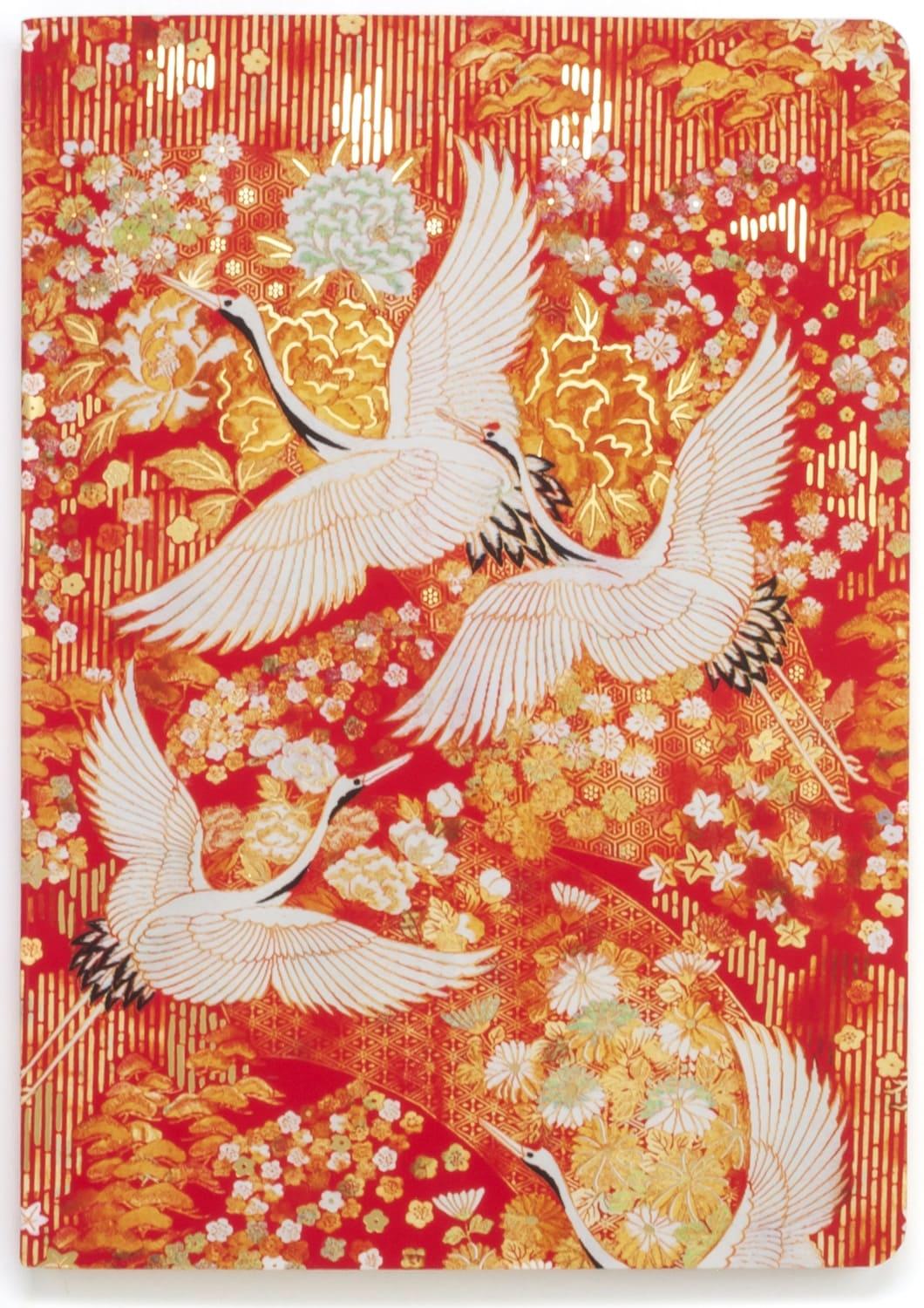 Museums & Galleries A5 Luxury Notebook: Kimono Cranes