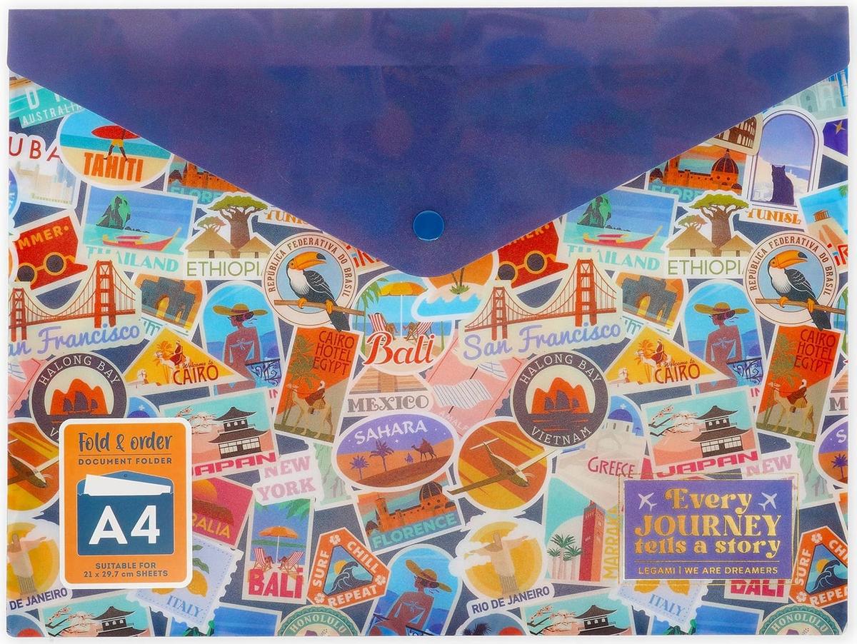 LEGAMI Document Folder - TRAVEL STICKERS