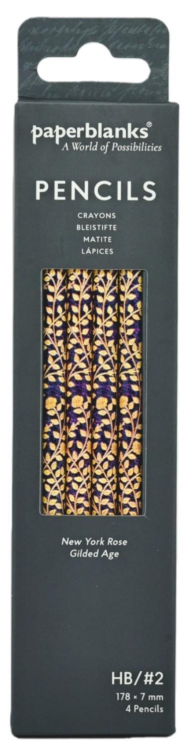 Paperblanks New York Rose Pencils 4 Pack