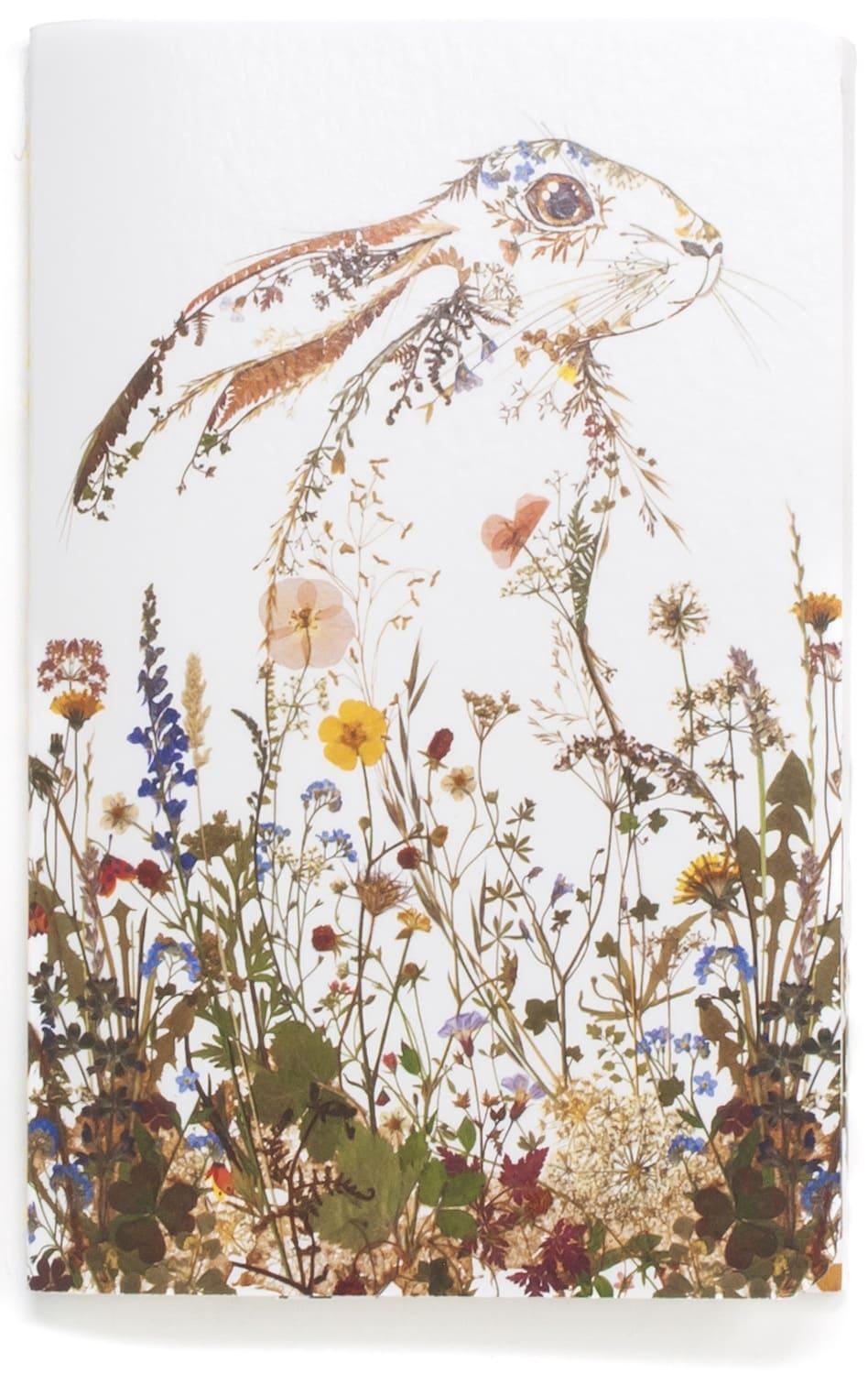 Museums & Galleries Stitched Notebook: Wildflower Hare