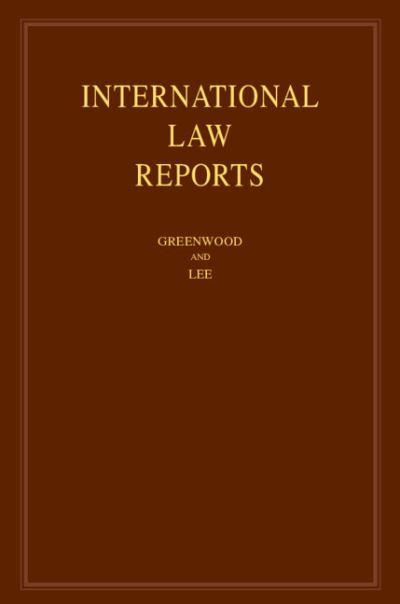 International Law Reports. Volume 188