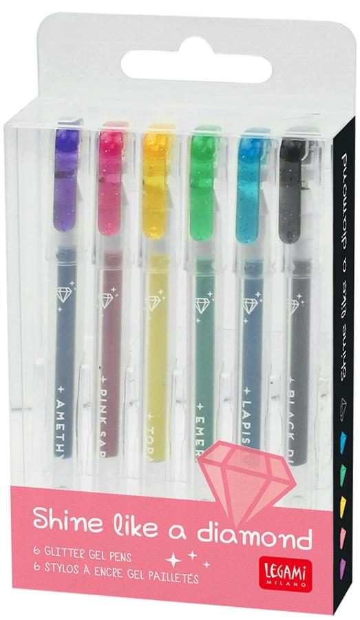 Legami Glitter Gel Pens Shine Like Diamond Multicolour