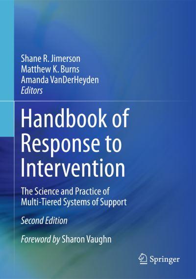 Handbook of Response To Intervention