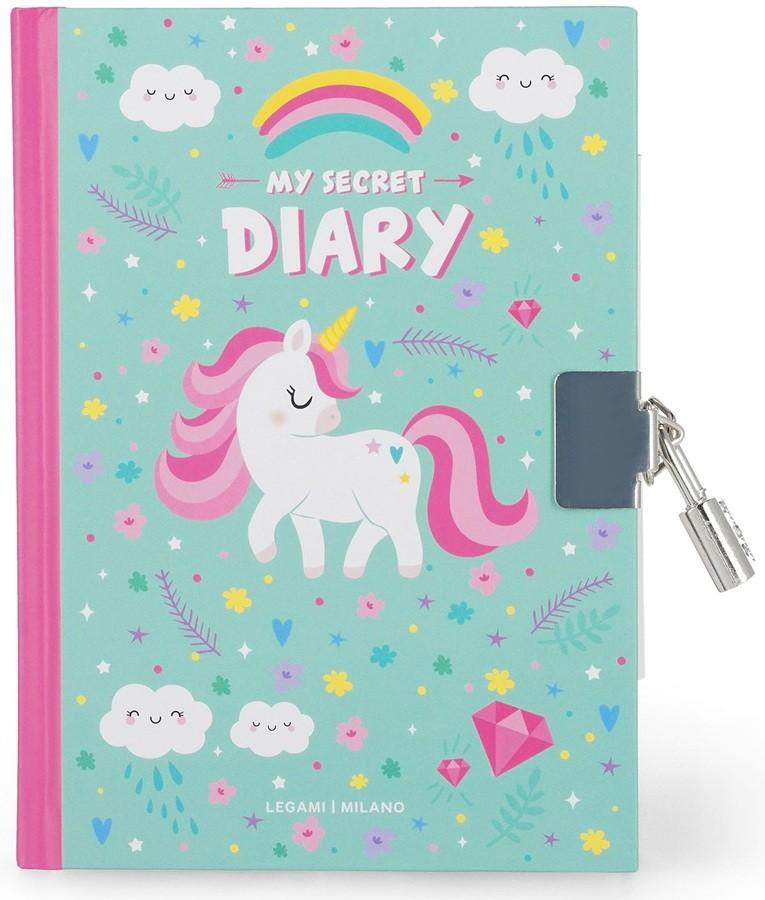 LEGAMI Secret Diary With Padlock - UNICORN