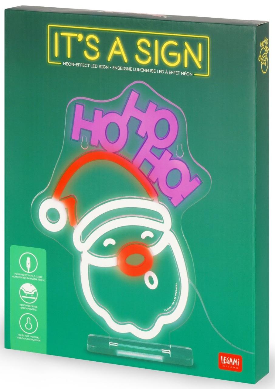 Legami Neoneffect Led Sign Santa Claus