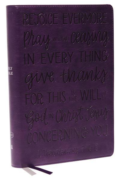 KJV Holy Bible: Large Print With 53,000 Cross References, Purple Leathersoft, Red Letter, Comfort Print (Thumb Indexed): King James Version (Verse Art Cover Collection)
