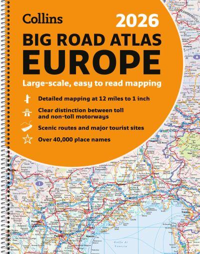 2026 Philip's Big Road Atlas Europe