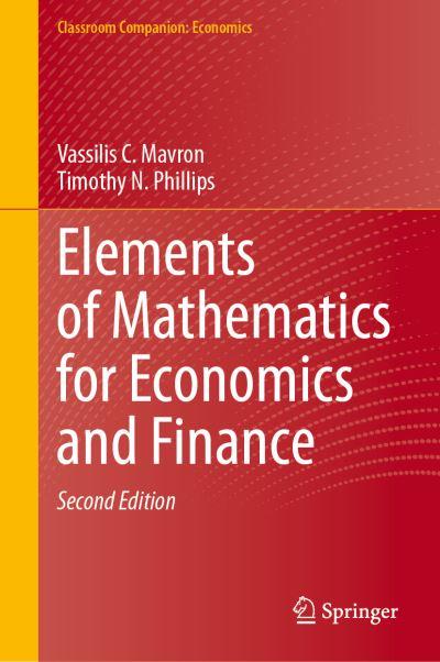 Elements of Mathematics For Economics and Finance