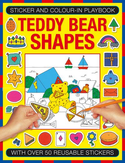 Sticker and Color-in Playbook: Teddy Bear Shapes