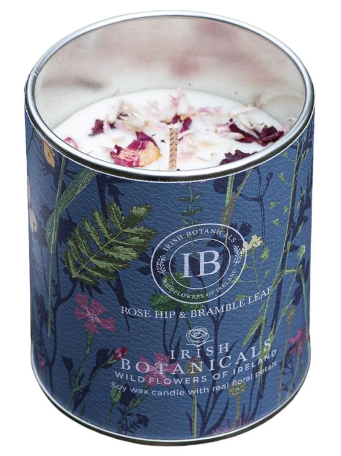 IRISH BOTANICALS Rose Hip & Bramble Leaf Tin Candle