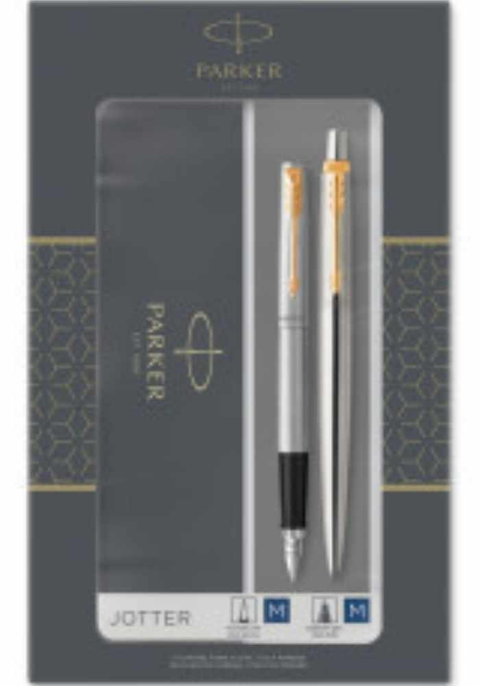 Parker Duo Ballpoint Pen & Fountain Pen Blue Ink Gift Set