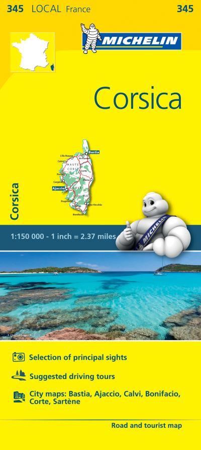 Corse-Du-Sud, Haute-Corse - Michelin Local Map 345