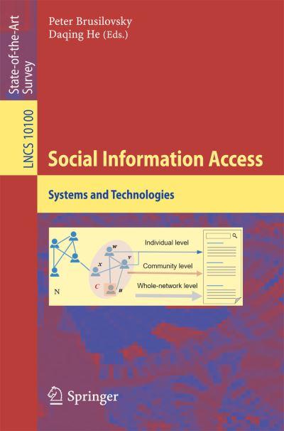 Social Information Access Information Systems and Applications, Incl. Internet/Web, and HCI