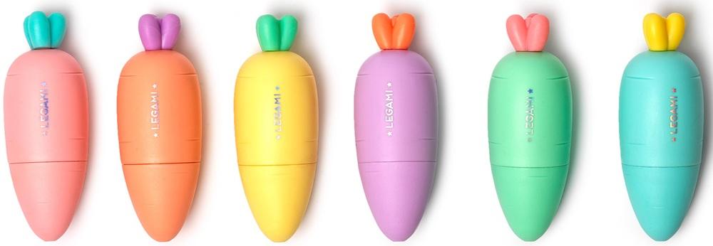 LEGAMI Mini Highlighters 6 Pack - CARROT