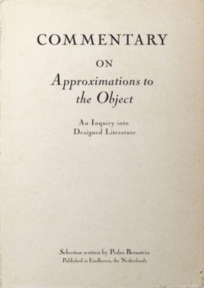 Commentary on Approximations To the Object