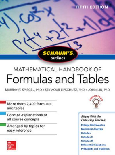 Mathematical Handbook of Formulas and Tables