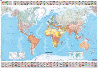 The World - Michelin Rolled & Tubed Wall Map Paper