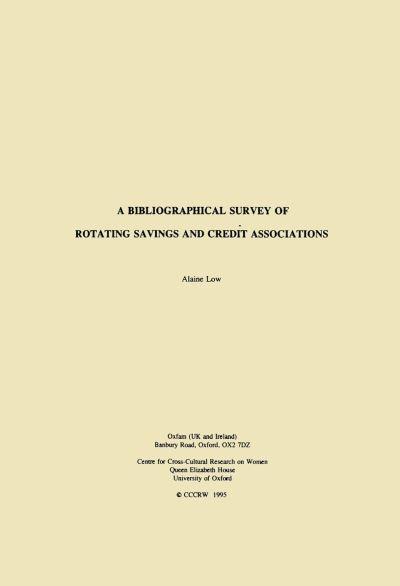 A Bibliographical Survey of Rotating Savings and Credit Associations