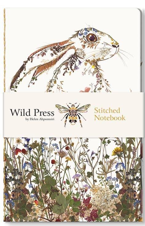 Museums & Galleries Stitched Notebook: Wildflower Hare