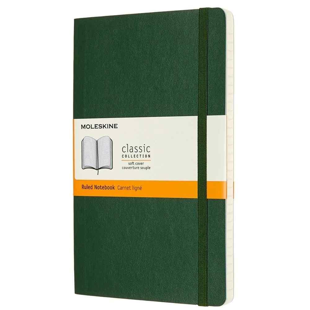 Moleskine Notebook Large Ruled Mytle Soft Cover Green
