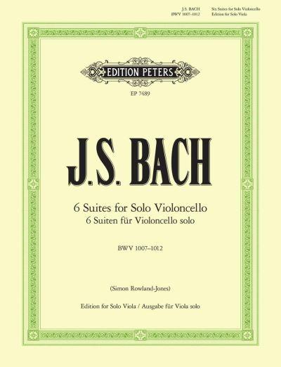 6 Suites For Solo Violoncello BWV1007-1012 (For Viola)