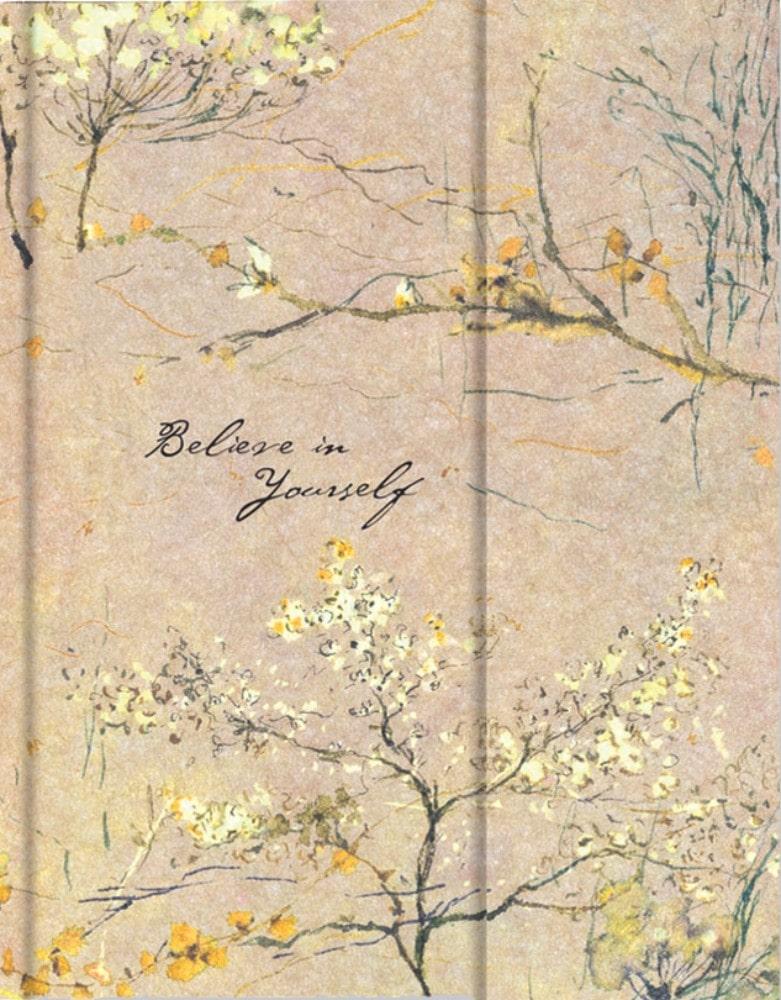 Peter Pauper Fold Over Believe In Yourself Beige Journal