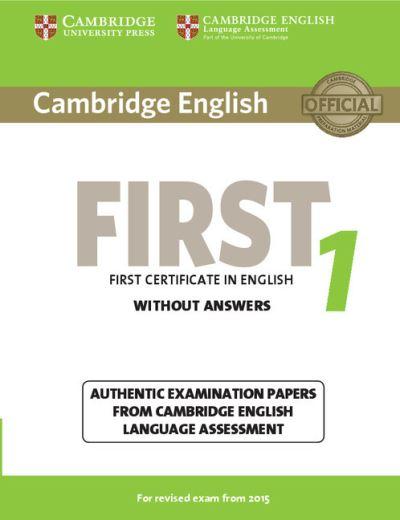 Cambridge English First 1 For Revised Exam From 2015 Student's Book Without Answers
