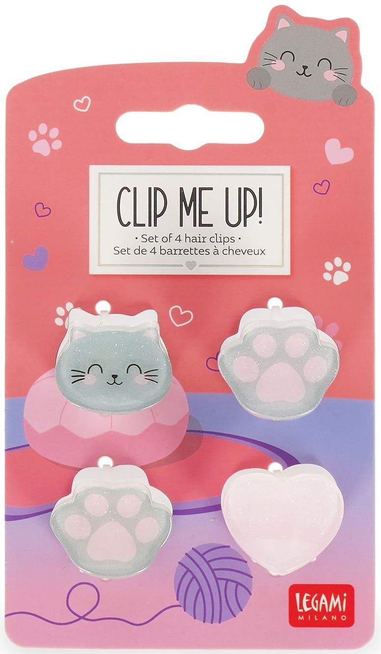 LEGAMI  Mini Hairclips 4 Pack - KITTY