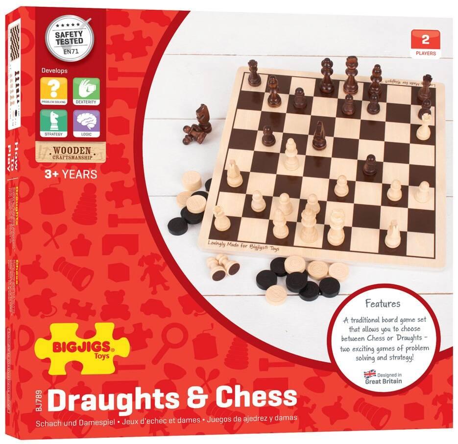 Bigjigs Draughts and Chess Set