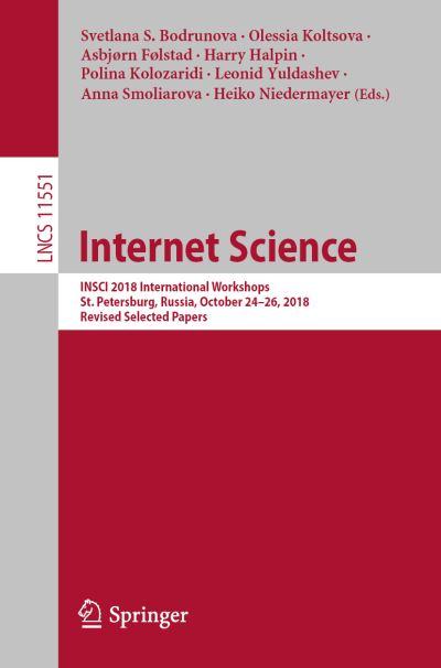 Internet Science Information Systems and Applications, Incl. Internet/Web, and HCI