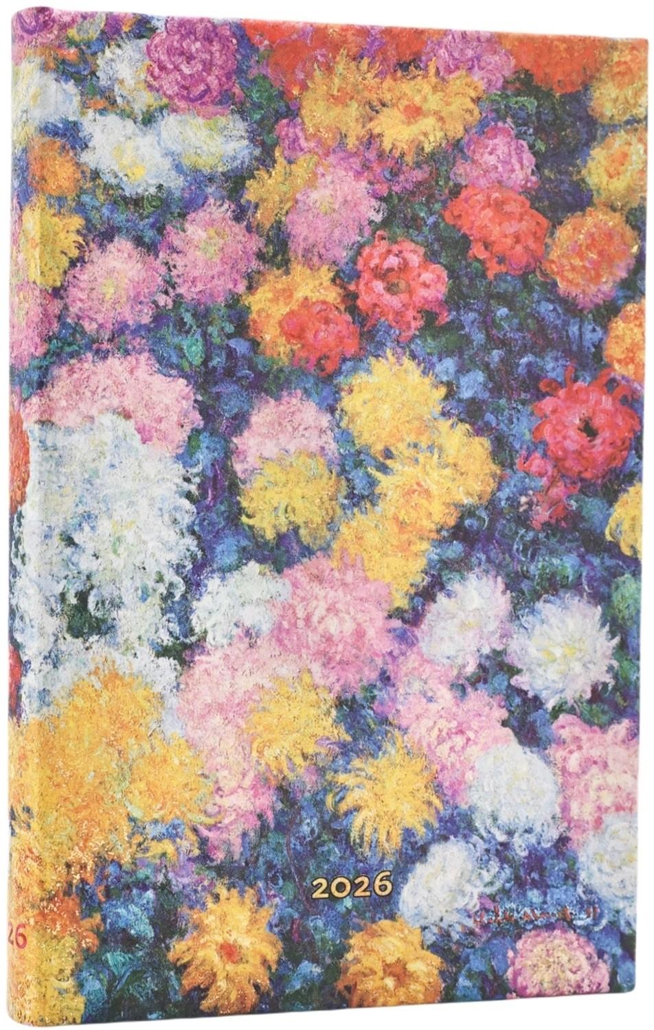 ##Paperblanks 2026 Monet’s Chrysanthemums 12M Verso Mini##