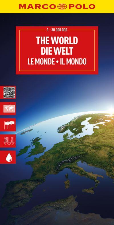 World Political Marco Polo Folded Map With Flags