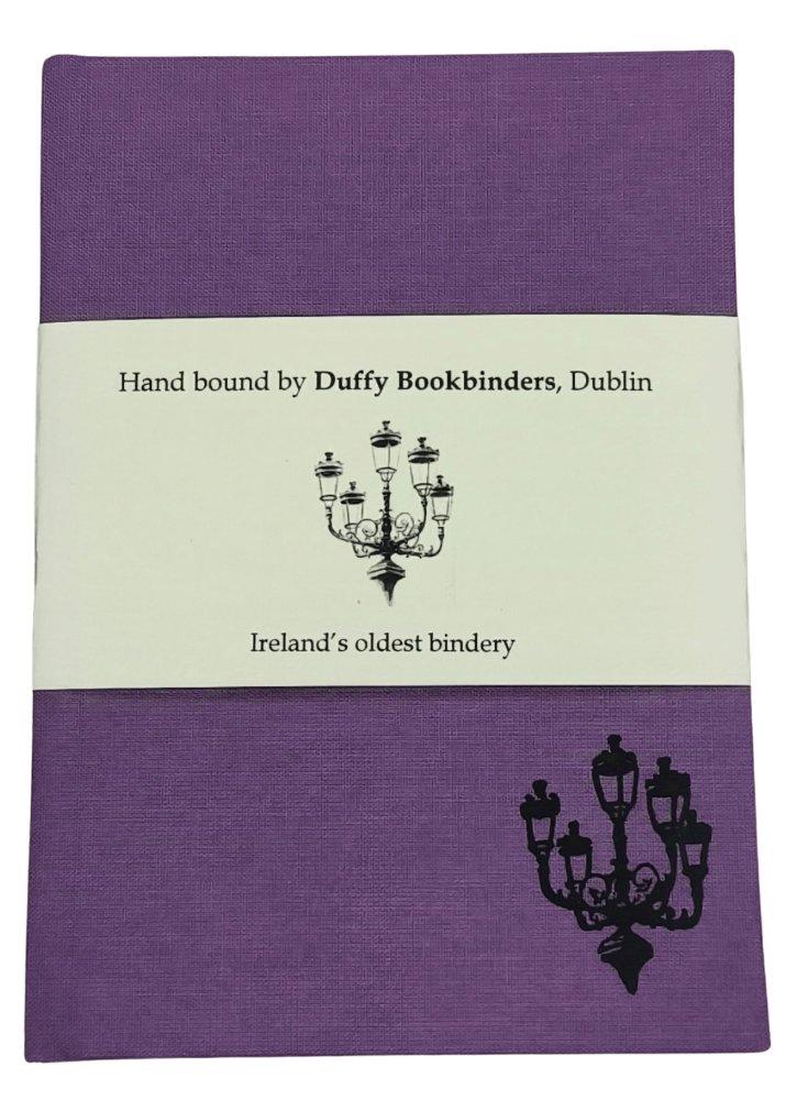 Duffy Bookbinders Purple A6 Five Lamps Notebook