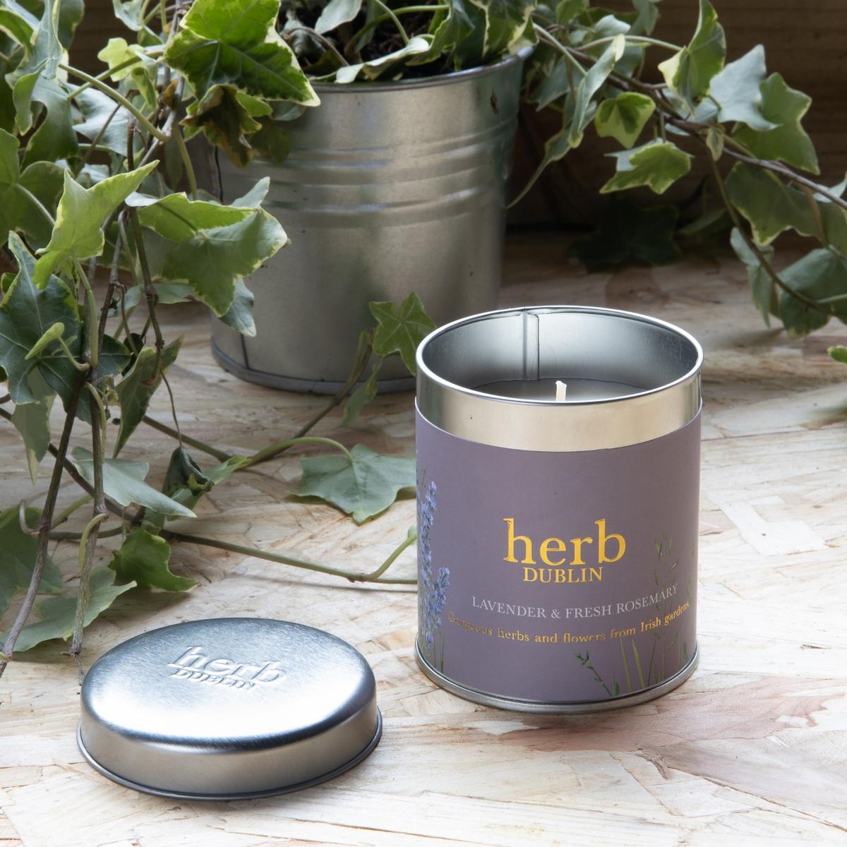 Herb Dublin Lavender Candle-Tin Tall
