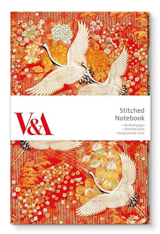 Museums & Galleries Stitched Notebook: Kimono Cranes