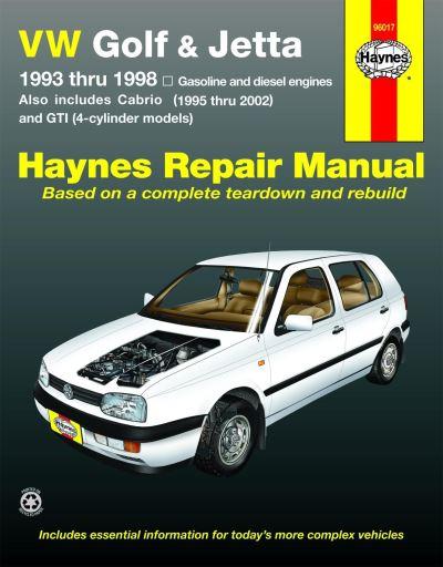 VW Golf, GTI and Jetta (93-98) and VW Cabrio (95-02) Petrol & Diesel Haynes Repair Manual (USA)