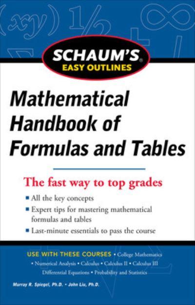 Mathematical Handbook of Formulas and Tables