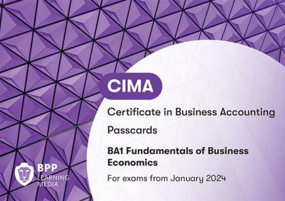 CIMA BA1 Fundamentals of Business Economics. Passcards