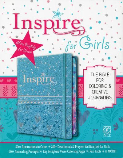 Inspire Bible For Girls NLT (Hardcover LeatherLike, Blue)