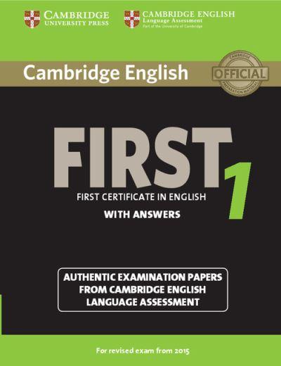 Cambridge English First 1 For Revised Exam From 2015 Student's Book With Answers