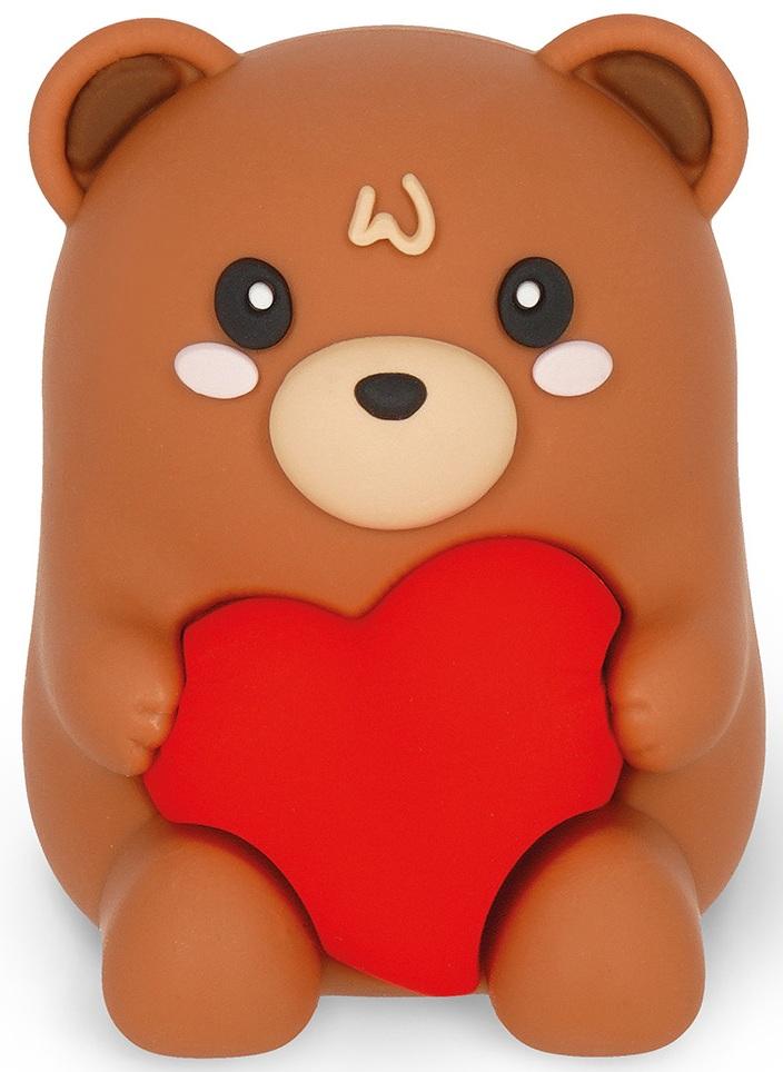 Legami Light-Up Pencil Sharpener With Container - Teddy Bear