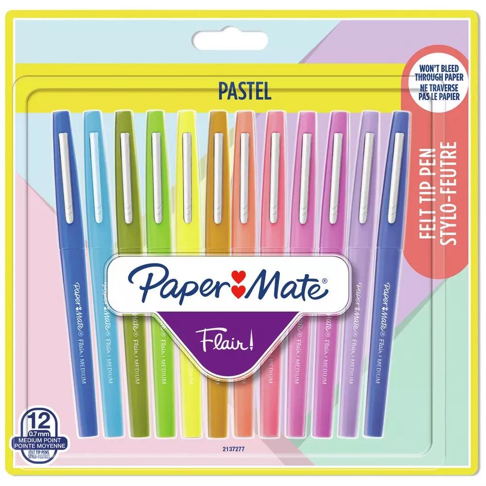 Paper Mate Flair Pastel Felt Tip Pens: 12 Pack