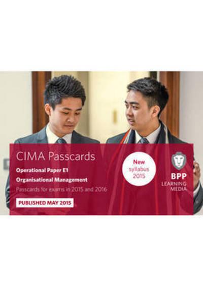 CIMA, For Exams in 2015 and 2016. Operational Paper E1 Organ